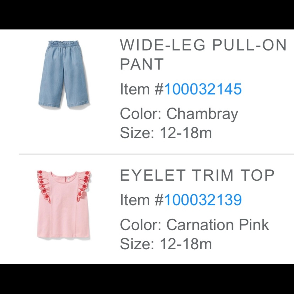 Janie and jack outfit